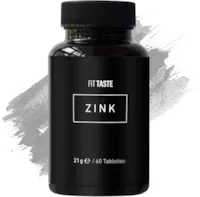 FIT TASTE Zink 25 mg I 60 Tabletten I Laborgeprüft & hochdosiert I mit der höchsten Bioverfügbarkeit I 120 Tage Vorrat