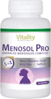 Produktbild von Bewertung Menosol Pro Vitality Wechseljahre Menopause 60 Kapseln mit Salbei Vitamin B6 für Hitzewallungen Natürlich und Hormonfrei Vitality Nutritionals by VitaminExpress