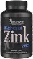 Produktbild von BIOMENTA Zink 50 mg – vegan - Zink Bisglycinat hochdosiert mit 25 mg Zink je ½ Tablette - 365 Zink-Tabletten
