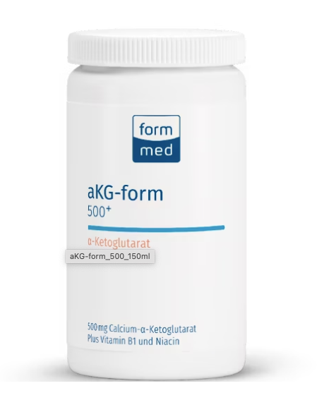 Produktbild von Bewertung FormMed aKG-form® 500+ Kapseln Langlebigkeit Energiestoffwechsel Calcium-Alpha-Ketoglutarat Vitamin B1 Niacin Artikel-Nr. 2000.1569