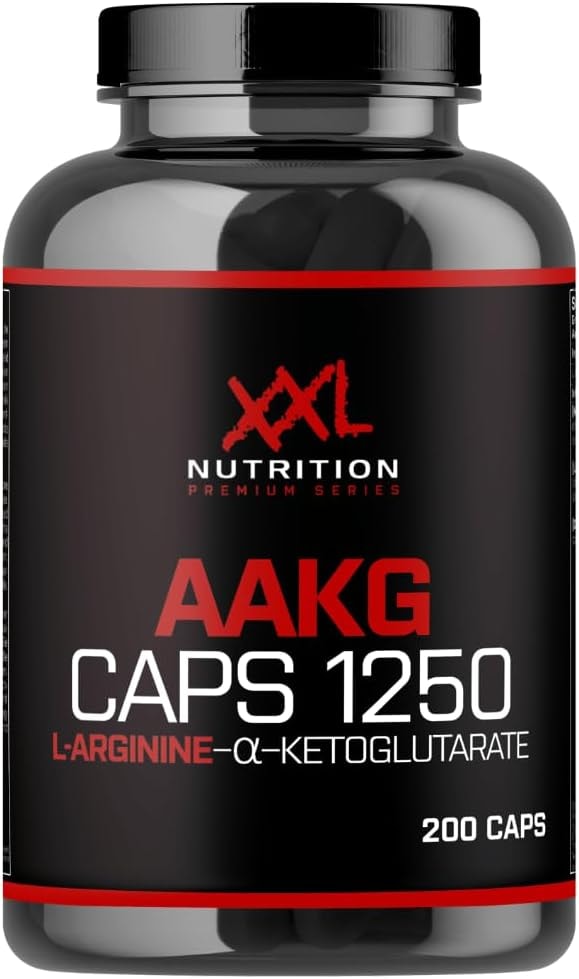 Produktbild von Bewertung XXL NUTRITION AAKG Caps L-Arginin Alpha Keto Glutarat Pump Booster 1250mg 200 Kapseln