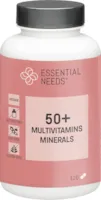 Produktbild von Essential Needs® Multivitamine und Mineralstoffe 50+ – Vegetarisch – für Menschen ab 50 Jahren – mit Vitamin C, B1, B2, B3, B6, Biotin, Magnesium – 1 x 120 Tabletten