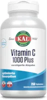 Produktbild von Bewertung KAL Vitamin C 1000 Plus 250 Retardtabletten verzinkt säurefrei vegan glutenfrei ohne Gentechnik Nahrungsergänzungsmittel aus Hagebuttenextrakt Zellschutz Stoffwechselprozesse