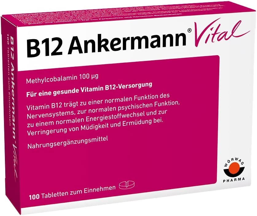 Produktbild von Ankermann B12 Vital Zur Unterstützung der Leistungsfähigkeit von Körper und Geist, 100 Stück