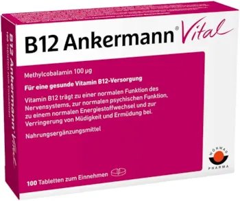 Produktbild von Ankermann B12 Vital Zur Unterstützung der Leistungsfähigkeit von Körper und Geist, 100 Stück