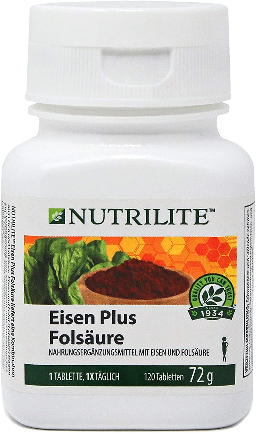Produktbild von Nutrilite Eisen Plus Folsäure NUTRILITE™ - 120 Tabletten / 72 g - Amway - (Art.-Nr.: 100295)