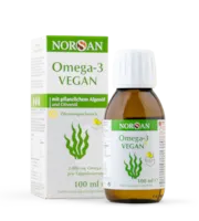 Produktbild von Bewertung NORSAN Premium Omega 3 Algenöl Vegan hochdosiert 2000mg reich an 609 mg EPA und 1.158 mg DHA 800 IE Vitamin D3 100% veganes Omega 3 Öl aus nachhaltiger Kultivierung mit Olivenöl Extra Native