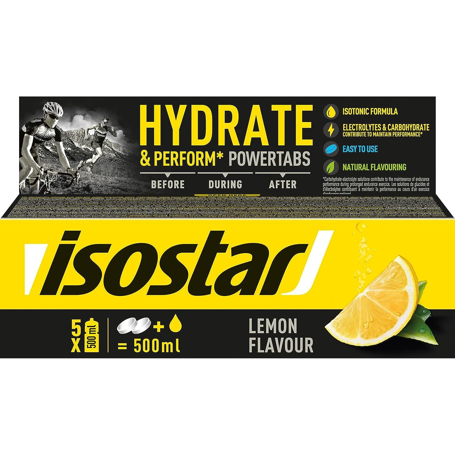 Produktbild von Bewertung Isostar Elektrolyte Tabletten Zitrone 1x10 Tabs Elektrolyte Getränk Iso drink Isotonische Getränke Electrolytes Sportdrink für intensives Training