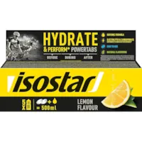 Produktbild von Bewertung Isostar Elektrolyte Tabletten Zitrone 1x10 Tabs Elektrolyte Getränk Iso drink Isotonische Getränke Electrolytes Sportdrink für intensives Training