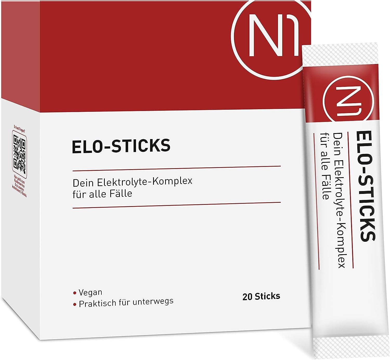 Produktbild von Bewertung N1 Elo-Sticks 20 Stück Deine leckeren Elektrolyte für alle Fälle Citrus Die bewährte Mischung mit Salzen, Zucker, Mineralien und Vitaminen VirX Nasen