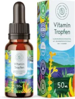 Alpha Foods - Vitamintropfen - Multivitamin Vitamin C, D & B-Komplex, Fruchtauszüge aus Bitterorangen mit Quercetin - vegan - 50ml Tropfen