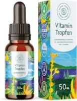 Produktbild von Bewertung Alpha Foods 50 ml Vitamin B Komplex Tropfen mit zusätzlichem Vitamin C und Vitamin D sowie Fruchtauszüge aus Bitterorangen mit Quercetin vegan