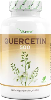 Vit4ever Quercetin 500 mg 120 Kapseln 4 Monatsvorrat Laborgeprüft Natürlich aus japanischem Schnurbaum-Blütenextrakt - Hochdosiert- Vegan - Premium Qualität