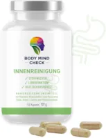 Produktbild von BodyMindCheck INNENREINIGUNG - Stoffwechsel Wellness 150 Kapseln - Mariendistel, Kurkuma, Zink, Biotin, Cholin, Resveratrol, Grüntee uvm. - 18-fach Komplex hochdosiert, vegan, ohne Magnesiumstearat