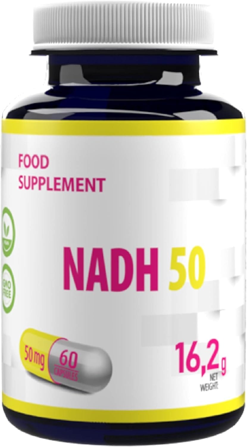 Produktbild von Bewertung Hepatica NADH 50mg 60 Vegan Kapseln, Laborgeprüft, Hochdosiert, Nicht GVO