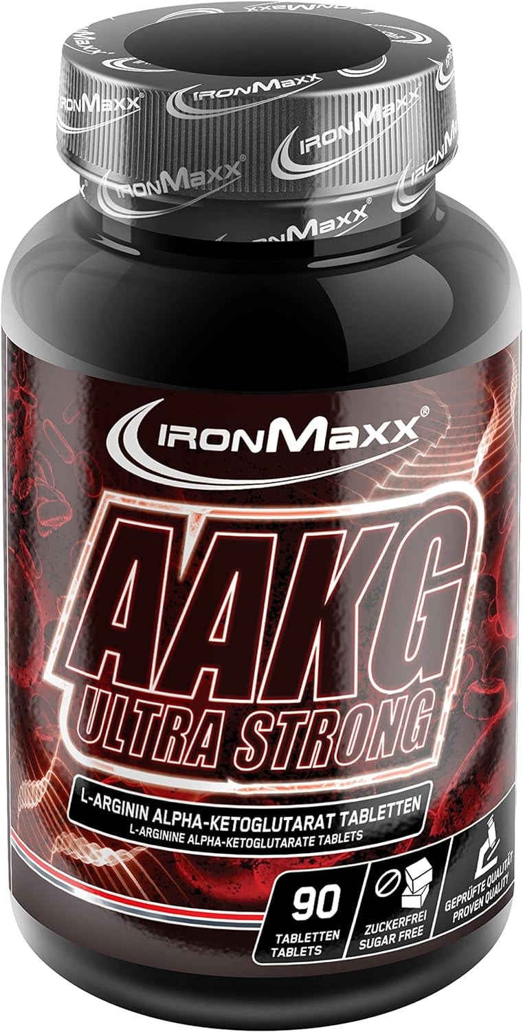 Produktbild von Bewertung IronMaxx AAKG Ultra Strong 90 Tabletten pro Tablette 1600mg L-Arginin alpha-Ketoglutarat frei von Konservierungsstoffen und geschmacksneutral
