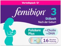 Produktbild von Bewertung Femibion 3 Stillzeit Tägliches Nahrungsergänzung für die Laktation Mit Cholin DHA Folsäure Metafolin 16-Wochen-Pack 2 x 112 Stück Procter & Gamble