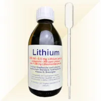 Produktbild von Bewertung Ittermann Lithium 1 ml Fertiglösung enthält 0,5 mg Lithium = 500 ppm, 250 ml-Fertiglösung aus hochgereinigtem Wasser pharmazeutische Qualität und reinem Lithiumorotat Reinheit größer 98% für Laborzwecke