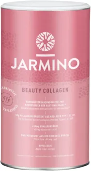 Produktbild von Bewertung JARMINO Collagen Peptide mit Hyaluronsäure Vitamin C Biotin Zink Kollagen Hydrolysat Pulver Beauty Glow Collagen für schöne Haut, Haare, Nägel | 450g – Made in Germany