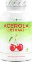 Produktbild von Bewertung Vit4ever Acerola Kapseln mit natürlichem Vitamin C 240 Kapseln für 8 Monate hochdosiert mit 750 mg je Kapsel ohne unerwünschte Zusätze Laborgeprüft Vegan