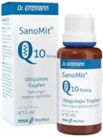 Produktbild von Bewertung SanoMit Q10 flüssig Ubiquinon Tropfen Dr.Enzmann vegan Markenrohstoff Kaneka coenzym q10 hochdosiert hohe Bioverfügbarkeit Dr. Enzmann (10ml) PZN 12474565