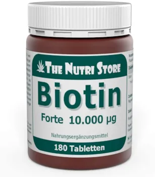 Hirundo Products The Nutri Store Vitamin B7 Biotin 10.000 µg Tabletten 180 Stk. entspricht einem 6 Monatsvorrat
