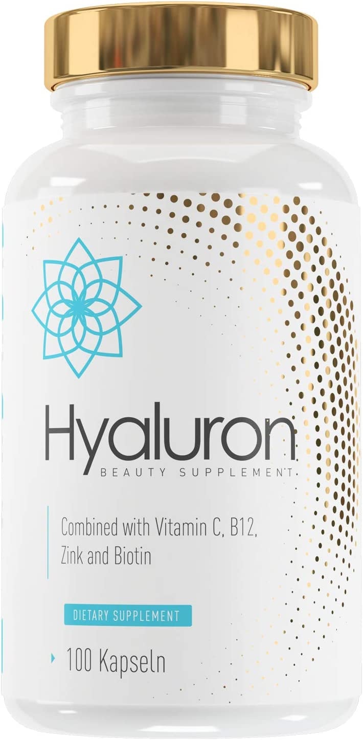 Produktbild von MVN MOST VALUABLE NUTRITION - Hyaluronsäure Kapseln 1200mg - 500-700 kDa - Hochdosiert - Vegan - 100 Kapseln - mit Biotin, Zink, Vitamin C und B12 - MVN®
