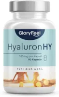 Produktbild von GloryFeel - Hyaluronsäure Kapseln - Hochdosiert mit 525mg - 500-700 kDa - 90 vegane Kapseln - Laborgeprüft, vegan und ohne Zusätze in Deutschland hergestellt