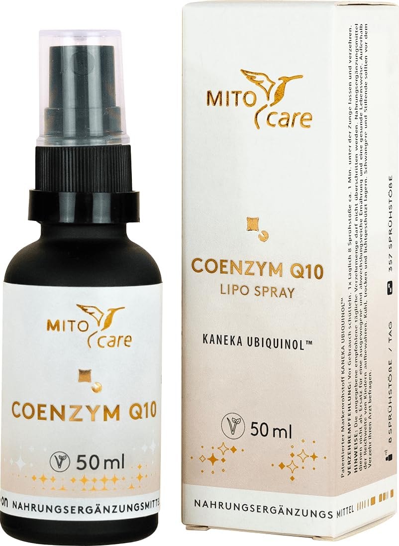 Produktbild von Bewertung MITOcare Coenzym Q10 hochdosiertes Lipo Mundspray Rohstoff KANEKA hilft bei der wichtigen Zellenergiegewinnung Coenzym Q10 schützt den Körper effektiv vor freien Radikalen
