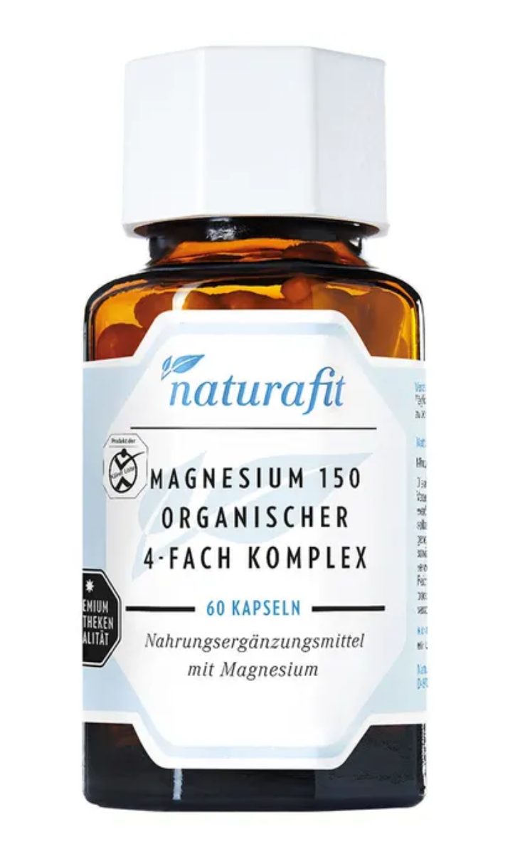 Produktbild von Bewertung naturafit MAGNESIUM 150 ORGANISCHER 4-FACH KOMPLEX