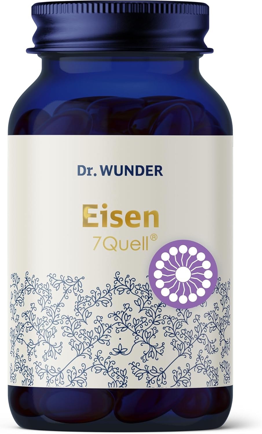 Produktbild von Bewertung Dr. Wunder® Eisen 21mg liposomal 45 vegane Softkapseln magenfreundliches pflanzliches Eisen in echter liposomaler Form 21 mg elementares Eisen enthält Curryblatt Aronia Aspergillus oryzae