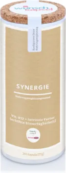 Produktbild von Bewertung Wunschkapsel SYNERGIE aus B12 und IF exklusiver Intrinsic Factor mit natürlichem Vitamin B12 290 vegane Kapseln mit erhöhter Bioverfügbarkeit von Cobalamin