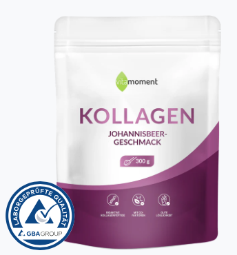 Produktbild von Bewertung vitamoment Kollagen-Pulver Kollagen-Peptide aus Weidehaltung Zink Kupfer Vitamin C Gelenke Knochen Gewicht Stoffwechsel Haut Haare Nägel