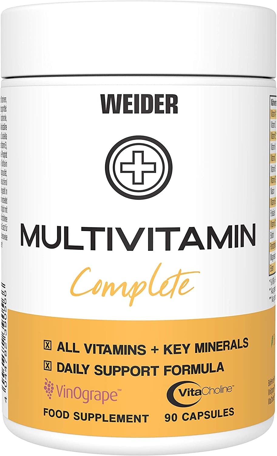 Produktbild von Weider Multivitamin Kapseln in Premiumqualität, mit VitaCholine & VinOgrape, 90 Kapseln