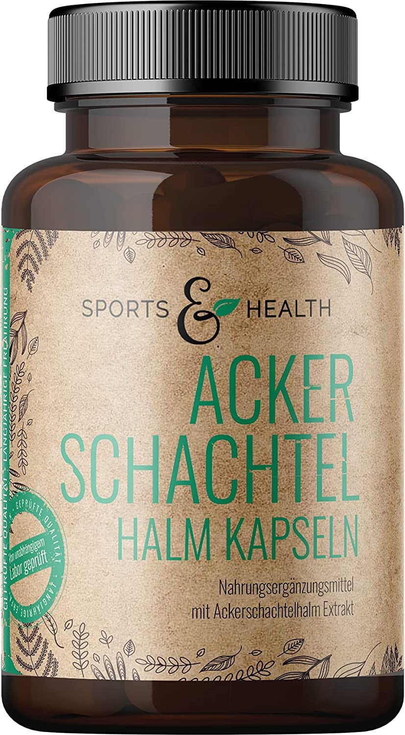Produktbild von CDF Sports & Health Solutions Ackerschachtelhalm Silizium Kapseln 500mg pro Kapsel 180 Kapseln Zinnkraut Vegan - Ackerschachtelhalm Extrakt - LABORGEPRÜFT - In Deutschland Geprüft