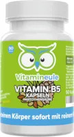 Produktbild von Vitamineule Vitamin B5 Kapseln - 250mg - hochdosiert - pflanzlich - Qualität aus Deutschland - vegan - laborgeprüft - ohne künstliche Zusätze - reine Pantothensäure - natürliches Calciumpantothenat - Vitamineule®