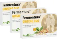 Produktbild von Bewertung Aura Natura Fermentura Ginseng Duo Kapseln Fermentierter Extrakt mit 3 verschiedenen Ginseng Sorten Enthält Vitamin B2 B6 B12 90 Kapseln 3er Pack PZN 19428841