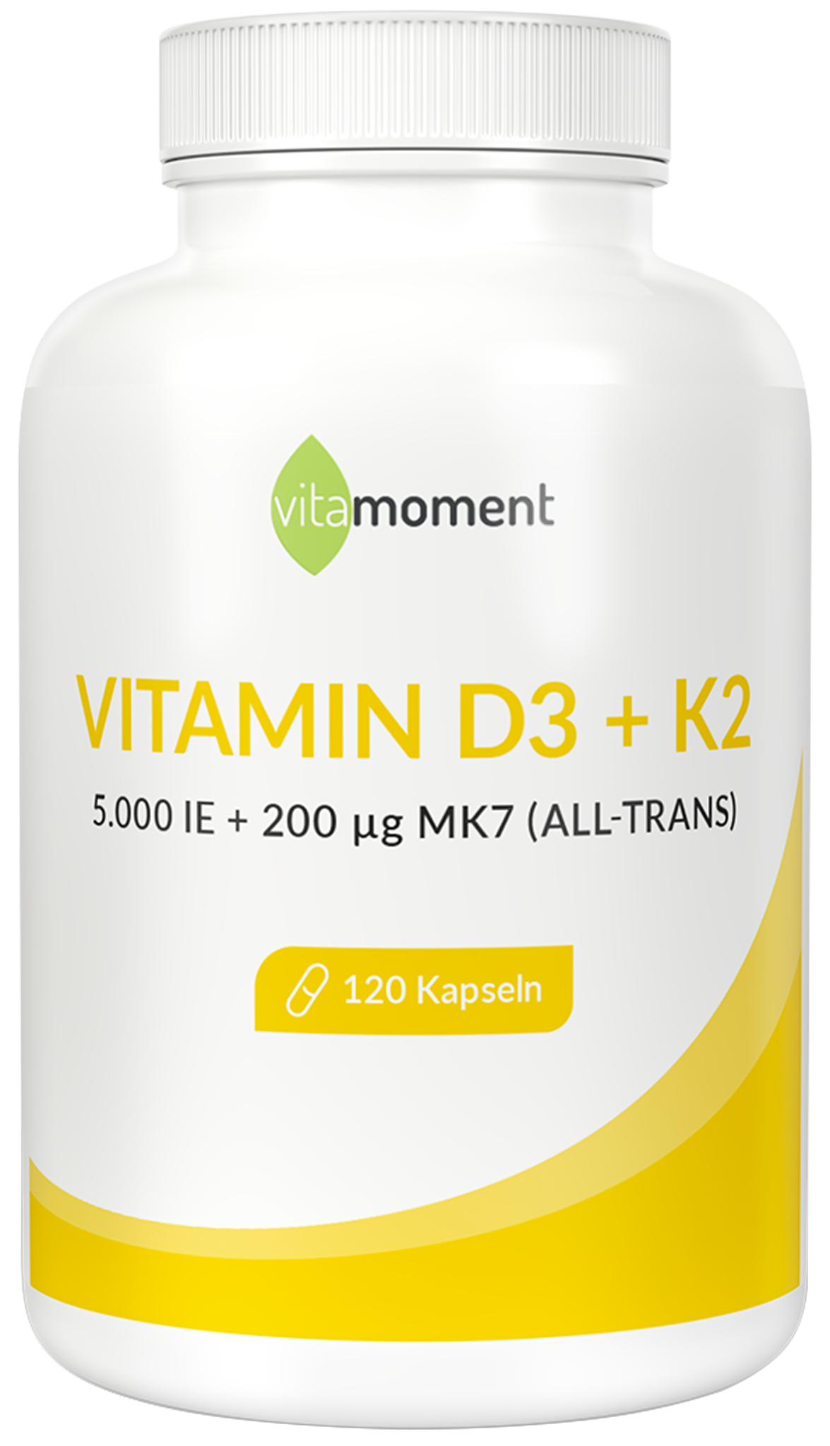 Produktbild von Bewertung vitamoment Vitamin-D3+K2-Kapseln hochdosiert Knochen Immunsystem Menachinon-7 Vitamin D