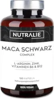 Produktbild von Bewertung NUTRALIE Maca Kapseln Hochdosiert 24000 mg Maca Root Schwarz L-Arginin Zink Vitaminen B6 & B12 Black Maca Pulver 120 Laborgeprüfte Vegan Kapseln Nutralie
