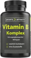 SPORTS AFFINITY - Vitamin B Komplex I 180 hochdosierte Kapseln I Vitamin B1 B2 B3 B5 B6 B7 B9 B12 I Natürlich & ohne Zusatzstoffe I vegan glutenfrei laktosefrei I Premium Qualität
