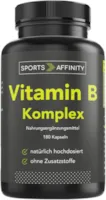 Produktbild von SPORTS AFFINITY - Vitamin B Komplex I 180 hochdosierte Kapseln I Vitamin B1 B2 B3 B5 B6 B7 B9 B12 I Natürlich & ohne Zusatzstoffe I vegan glutenfrei laktosefrei I Premium Qualität