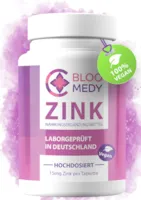 Produktbild von BLOOMEDY Zink hochdosiert – 365 vegane Tabletten – Laborgeprüft in Deutschland – 15mg Zink pro Tablette – Hoch bioverfügbares Zinc – Premium Zink Tabletten Jahresvorrat – Hochdosiertes Zink ohne Zusatzstoffe