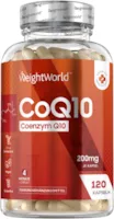 WeightWorld - Coenzym Q10 200mg - Vegan CoQ10 - Hochwertiges Ubiquinon aus Pflanzlicher Fermentation - 120 Kapseln für 4 Monate - Oxidierte Form & hohe Bioverfügbarkeit - Natürlich & Geprüfte Zutaten - WeightWorld
