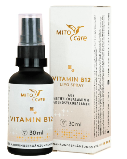 Produktbild von Bewertung MITOcare Vitamin B12 Lipo Spray Flüssigkeit Vitamin B12 Adenosylcobalamin Methylcobalamin Energie Psyche Blutbildung Immunsystem Art.-Nr. 1005015
