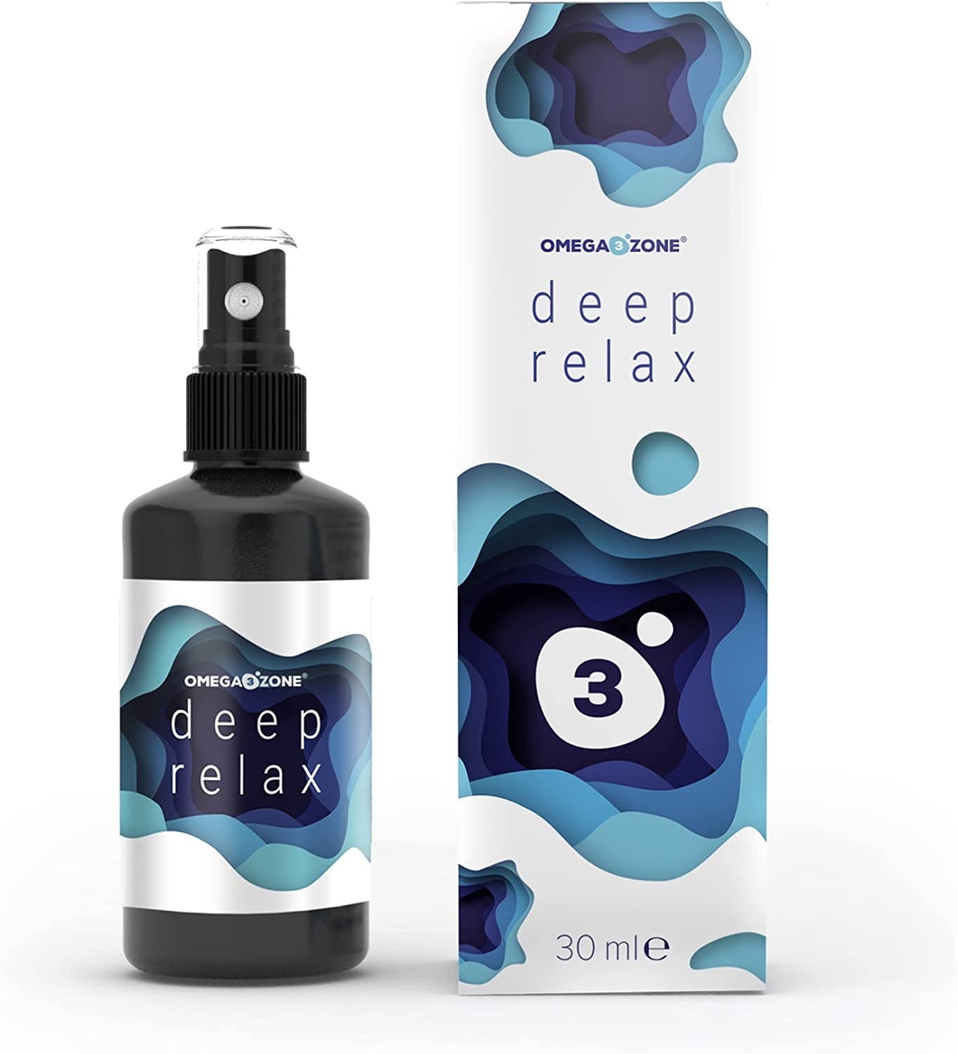 Produktbild von Bewertung omega3zone Deep Relax Melatonin Einschlafspray - Premium Melatonin Spray als Einschlafhilfe - Natürliches Schlafspray mit B-Vitamine - Sleep Spray ohne Alkohol - 1 x 30ml