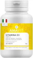 AMAVIT Vitamin D 2000 IE 180 für 2 Tabletten [6 Monate Vorrat] Vitamin D3 Nahrungsergänzungsmittel für das Immunsystem und Gesunde Knochen, Gluten-und LaktoseFrei, 180 Tabletten