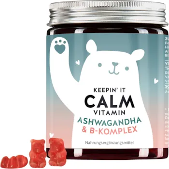 Produktbild von Bears with Benefits - Ashwagandha Gummibärchen | mit Premium Ashwagandha 150mg | B-Vitamin-Komplex für normale Funktion des Nervensystems |60 St Bears with Benefits Keepin' it Calm