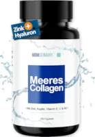 MBMGermany® Meeres Kollagen Kapseln [LACHS] + Hyaluronsäure, Zink, Kupfer, Vitamin E, C & B2 + Laborgeprüft bei Dr. Mang - 180 Collagen Kapseln