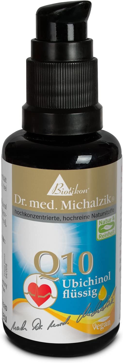 Produktbild von Bewertung Biotikon flüssiges Ubichinol CoEnzym Q10 Dr.med.Michalzik Markenrohstoff KANEKA mit besserer Bioverfügbarkeit nicht oxidiertes Q10 in Mizellen aus Phospholipiden ohne Zusatzstoffe von BIOTIKON®