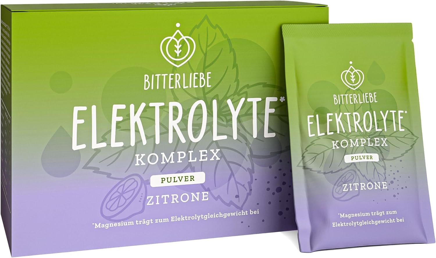 Produktbild von Bewertung BitterLiebe Elektrolyte Komplex Elektrolyt Pulver ohne Zucker Unterstützt Flüssigkeitshaushalt & Elektrolytgleichgewicht Ideal bei Sport & Kater mit Kalium und Magnesium Zitrone 1x200g